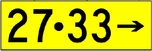 Outbound Destination Sign for Common Taxi Route to Two Separate Runways