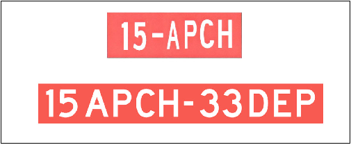 Holding Position Sign for Runway Approach and Departure Areas