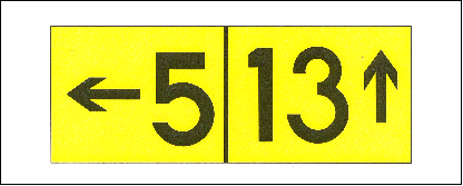 Destination Sign for Different Taxiing Routes to Two Runways