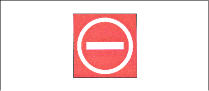 Sign Prohibiting Aircraft Entry into an Area