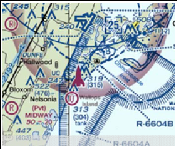 Space Launch and Reentry Area Depicted on a Sectional Chart